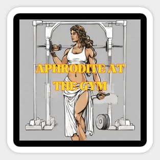 Aphrodite at the gym Sticker
